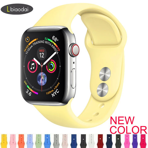 Strap For Apple Watch band 38mm 42mm iWatch 4 band 44mm 40mm Sport Silicone belt Bracelet correa Apple watch 5 4 3 2 Accessories